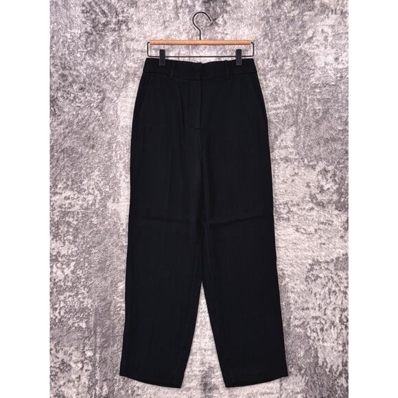 New Boden Pants 2 Womens Tailored Tapered Trousers Black Twill - Picture 1 of 7